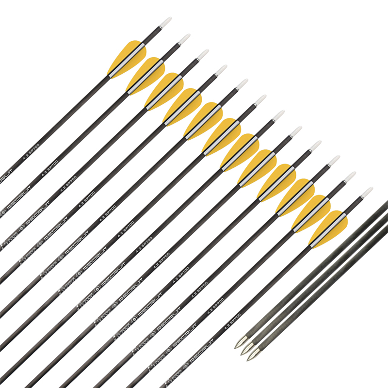 Elong Outdoor 110322 ID4.2mm SP700 Koolstofvezel arrow Boogschieten Recurve boog schieten